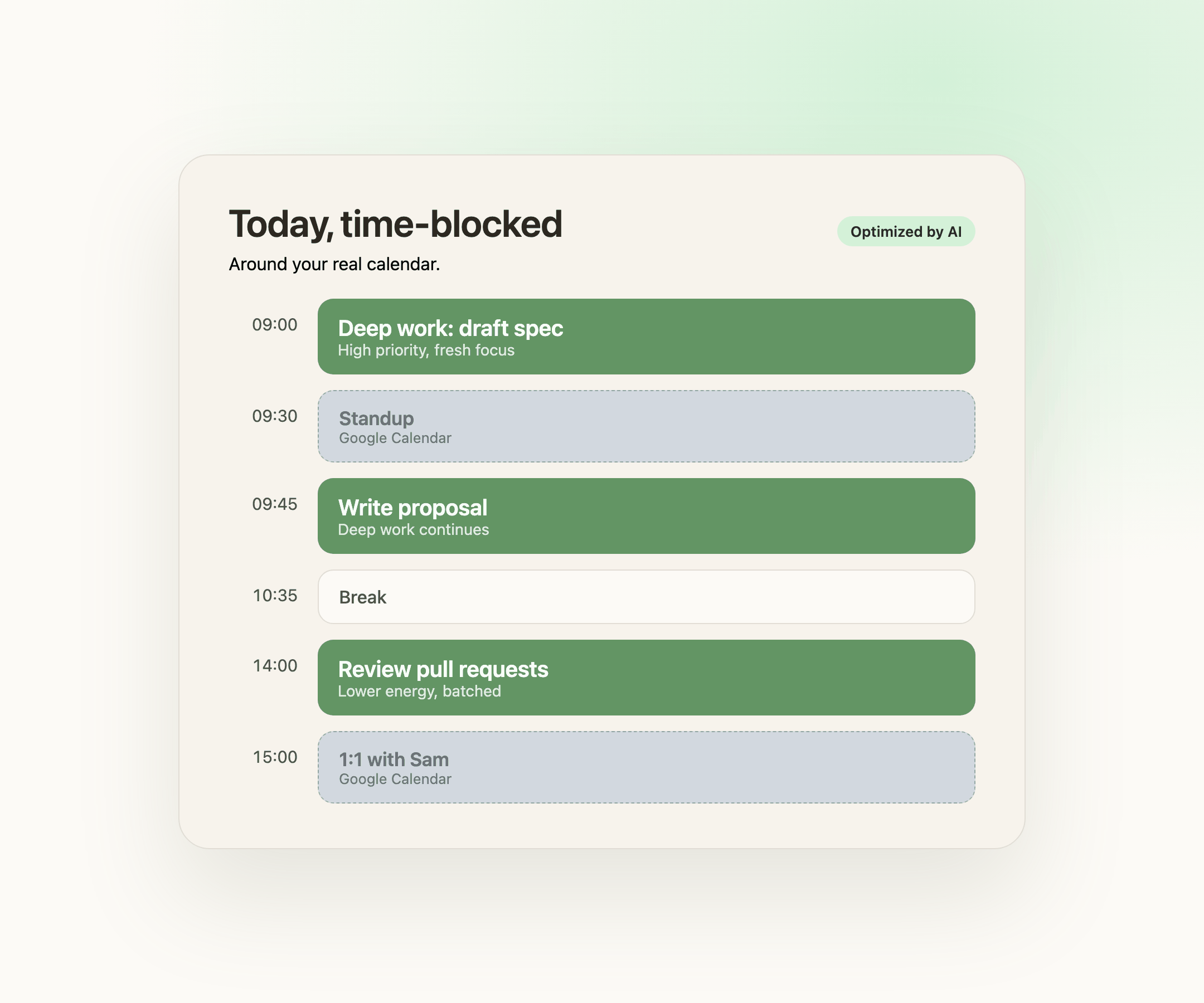 Bloqueo de tiempo con IA