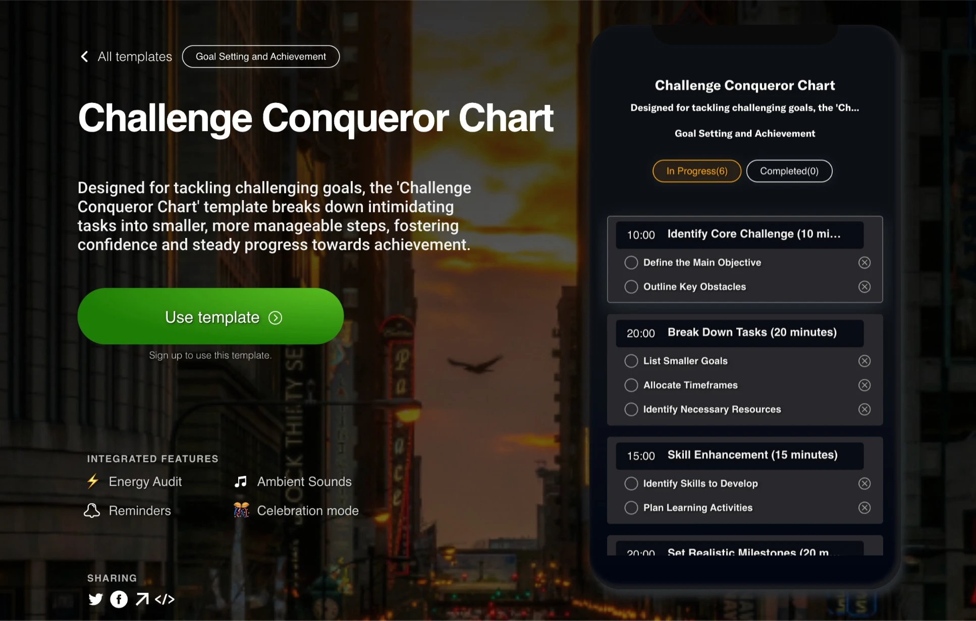 Tableau de Conquête des Défis