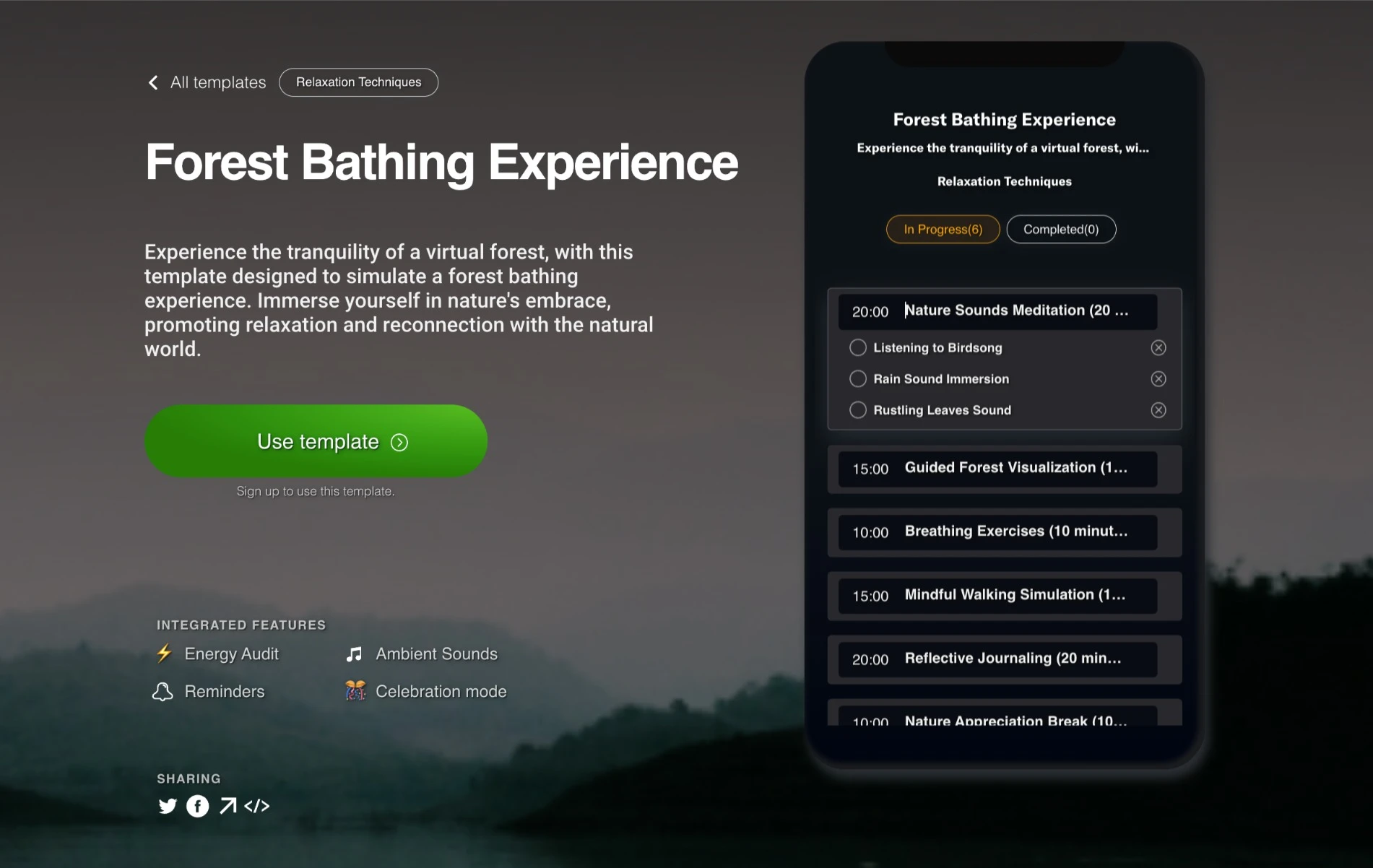 Forest Bathing Experience
