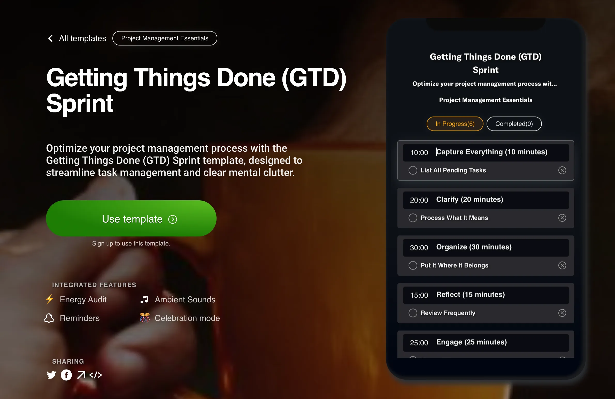 Getting Things Done (GTD) Sprint