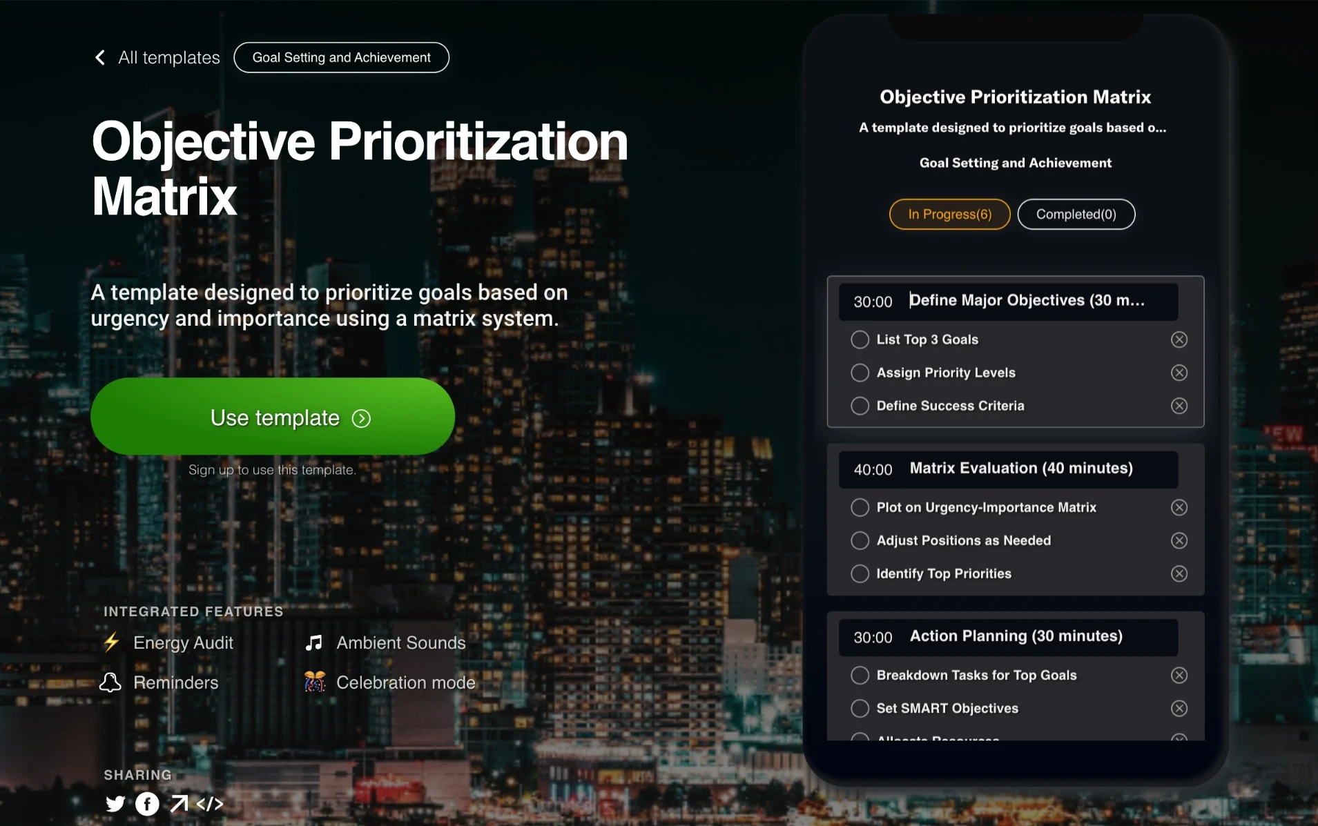 Objective Prioritization Matrix