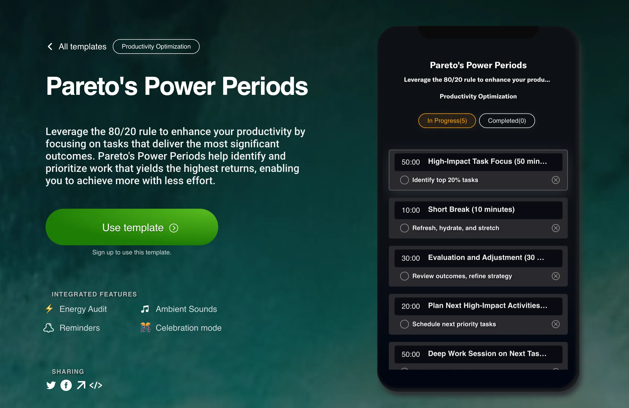 Pareto's Power Periods