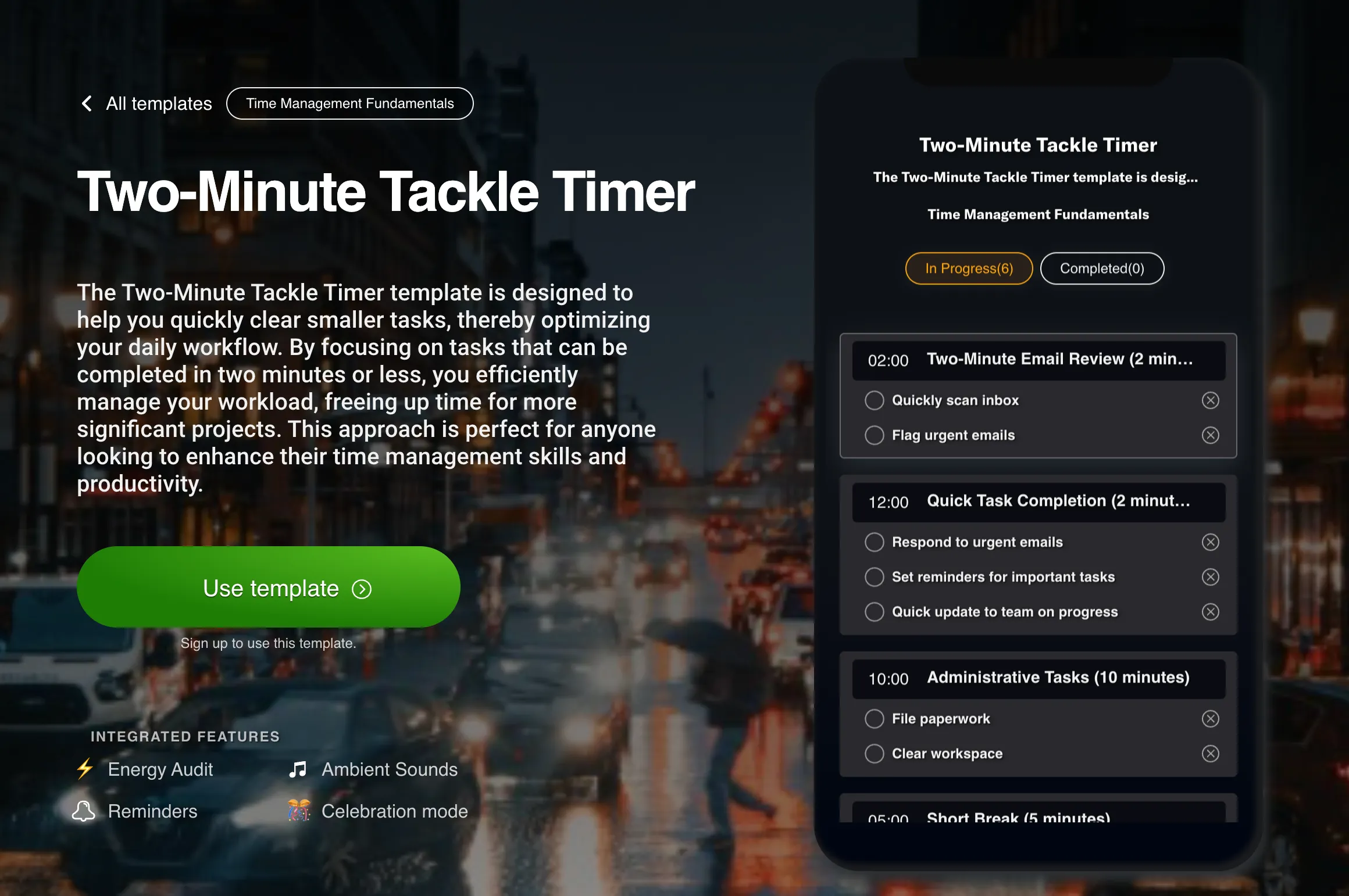 Two-Minute Tackle Timer