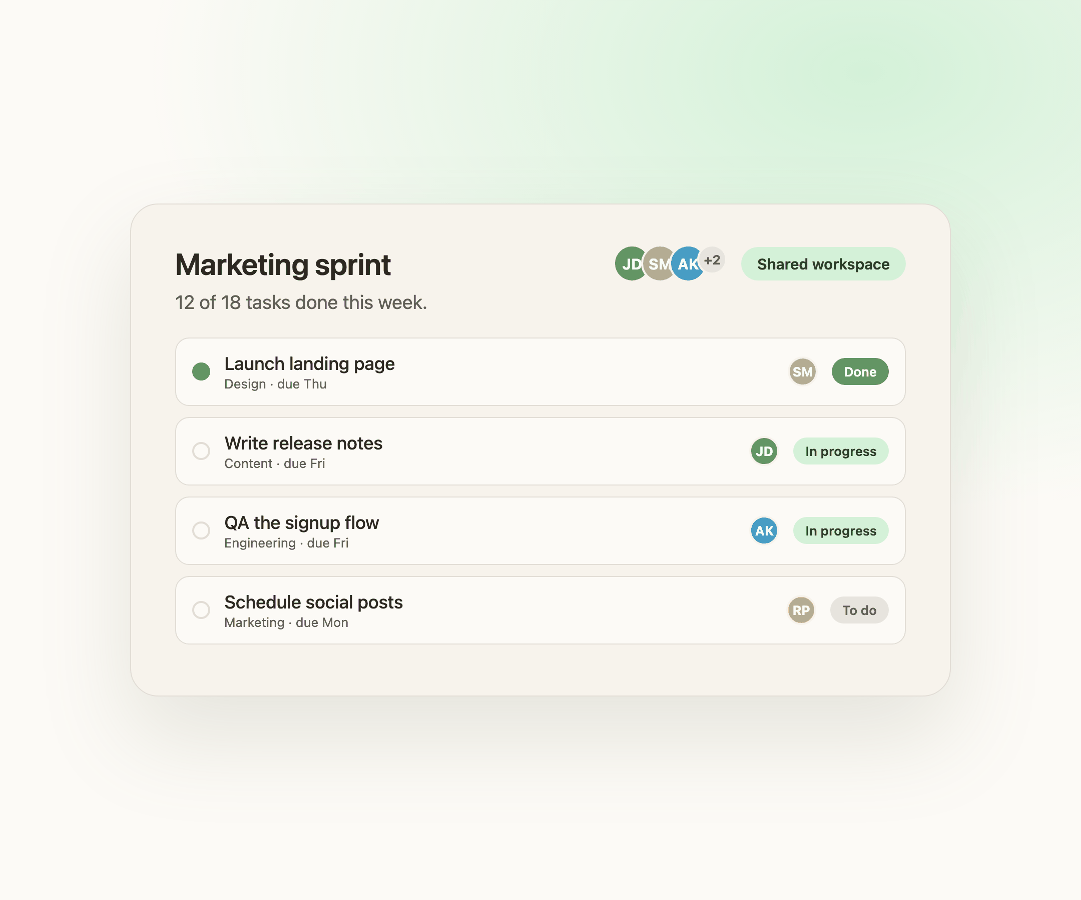 Team productivity and project management in one place