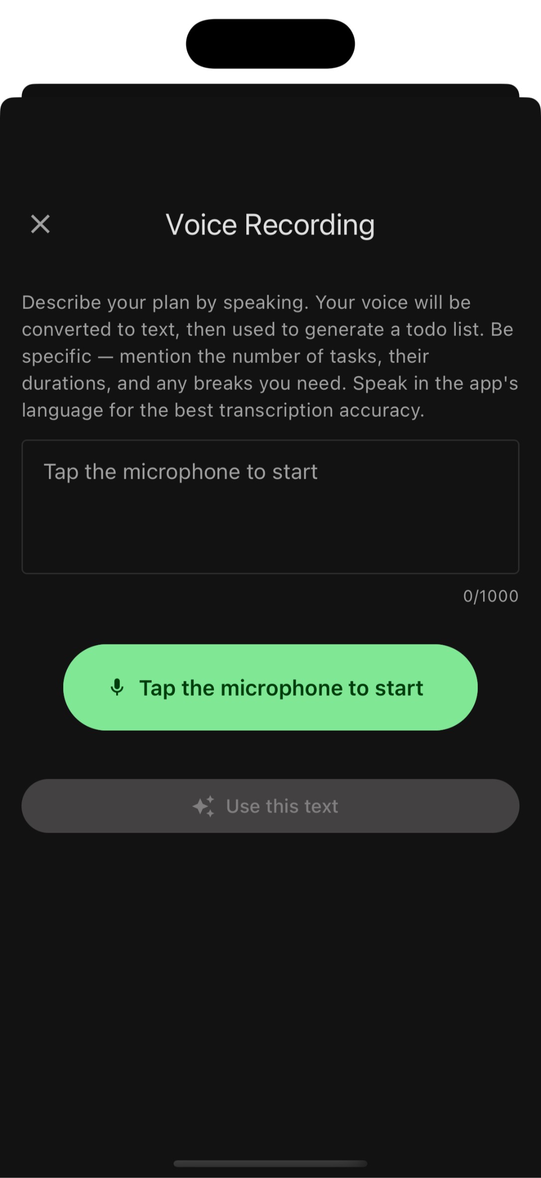 FocusBox Voice to Task